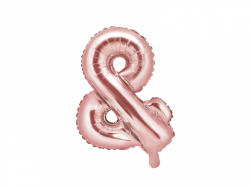PartyDeco Balon din folie Mini - Simbol & 35 cm auriu-roze