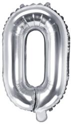 PartyDeco Balon din folie Mini - Litera O 35 cm argintiu