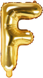 PartyDeco Balon din folie Mini - Litera F 35 cm auriu
