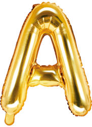 PartyDeco Balon din folie Mini - Litera A 35 cm auriu