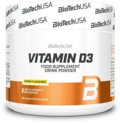 BioTechUSA Vitamin D3 citrom ízű italpor - 150g - egeszsegpatika