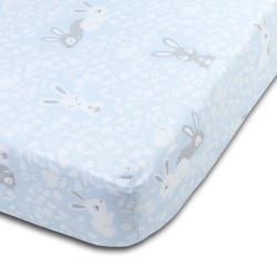 Kidizi Cearceaf din bumbac cu elastic roata pentru patut 120x60 cm Kidizi Blue Stars (5949221102023) Lenjerii de pat bebelusi‎, patura bebelusi