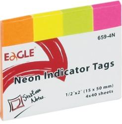 EAGLE Oldaljelölõ EAGLE 659-4N papír neon 4 szín (150-1244)