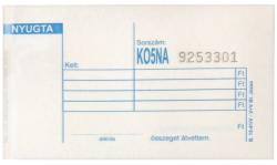 VECTRALINE Nyomtatvány nyugta VECTRALINE 50x2 lapos 4 soros 20 darabos (B15-41/V/07/CS) - tonerpiac