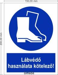 Implaser Lábvédő használata kötelező! - Rendelkező jel 15x20 cm (IMPLVHK1520)