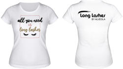 Long Lashes 'All you need' póló fehér - S (LLA35130)