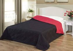 Naturtex ágytakaró Emily microfiber piros-fekete 235x250cm (66973)