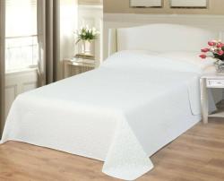 Naturtex ágytakaró Emily microfiber fehér-kockás 235x250cm (76545)