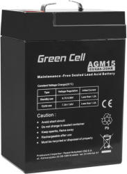 Green Cell 6V 4Ah AGM VRLA Akkumulátor (AGM15)