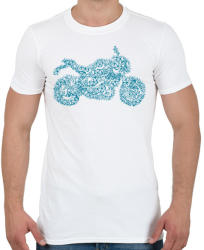 printfashion kékmotor - Férfi póló - Fehér (2909679)