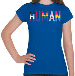 printfashion Human - Női póló - Királykék (2936894)