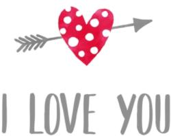 PPD I Love You papírszalvéta 33x33cm, 20db-os