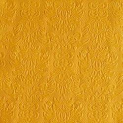 Ambiente Elegance ocher dombornyomott papírszalvéta 33x33cm, 15db-os