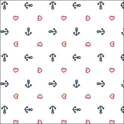 Ambiente Anchor Heart White papírszalvéta 33x33cm, 20db-os
