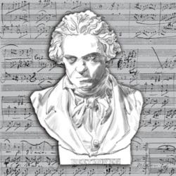 PPD Beethoven papírszalvéta 33x33cm, 20db-os - szep-otthon