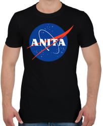 printfashion NASA egyedi névvel - Férfi póló - Fekete (2929080)