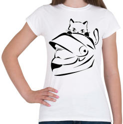 printfashion cicás - Női póló - Fehér (2899249)