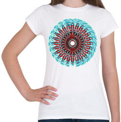 printfashion duo mandala - Női póló - Fehér (2905845)