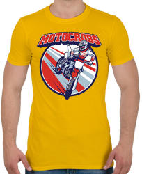printfashion Motocross - Férfi póló - Sárga (2959634)