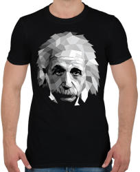 printfashion Geometrikus Einstein - Férfi póló - Fekete (2955750)