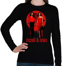 printfashion Született detektívek (Rizzoli & Isles) - Női hosszú ujjú póló - Fekete (2935503)