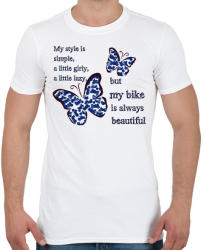 printfashion lepkés - Férfi póló - Fehér (2911813)