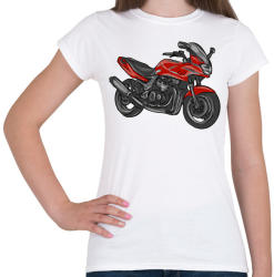 printfashion kawasaki zr7 piros - Női póló - Fehér (2908949)