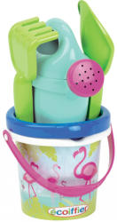 Ecoiffier Vödör szett locsolókannával Flamingó Écoiffier 5 darabos (magassága 15 cm) 18 hó-tól (ECO681)