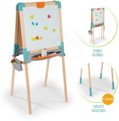 Smoby Fa tanulótábla kétoldalas Wooden Easel Smoby mágneses/krétára összecsukható 80 kiegészítővel (SM410400)