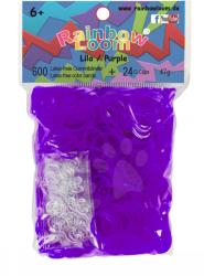 Rainbow Loom eredeti transzparens gumik 600 darab lila 6 évtől (RL7792)