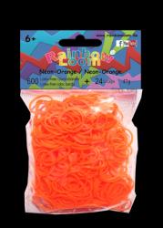 Rainbow Loom eredeti gumik 300 darab neon narancssárga 6 évtől (RL7857)