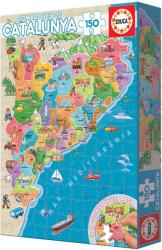 Educa Puzzle Katalónia térképe nevezetességekkel Educa 150 darabos 7 évtől (17269)