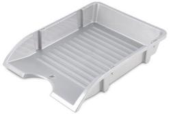 DONAU Irattálca, műanyag, törhetetlen, DONAU Solid, ezüst (D745E) (7455001PL-38)