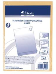 Victoria Redős-talpas tasak csomag, TC4, szilikonos, 40 mm talp, VICTORIA PAPER, barna kraft (IBI25) - officemarket