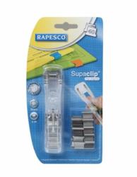 Rapesco Kapocsadagoló, ezüst kapcsokkal, RAPESCO, Supaclip 40, átlátszó (IRRC4025SS) (RC4025SS)