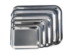  Tálca, szögletes, rozsdamentes acél, 30x24 cm (KHKE028) (1605SIS002)