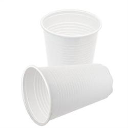  Műanyag pohár, 2 dl, 100 db, fehér (KHMU010) (LS230E_EU)