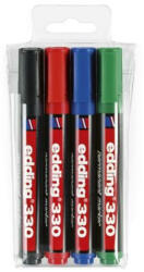edding Alkoholos marker készlet, 1-5 mm, vágott, EDDING 330, 4 különböző szín (TED330W) (4-330-4-2)