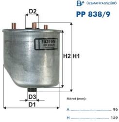 Filtron PP838/9 Filtron üzemanyagszűrő