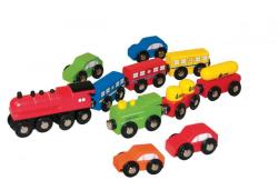 Woodyland Toy Cars și Trenuri, 11 piese (OLP102190574)