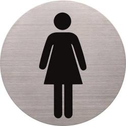 HELIT Információs tábla, rozsdamentes acél, HELIT, női mosdó - irodaszer-aruhaz