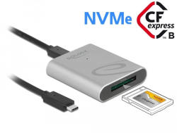 Delock USB Type-C kártyaolvasó alumínium keretben CFexpress memória kártyákhoz (91751)