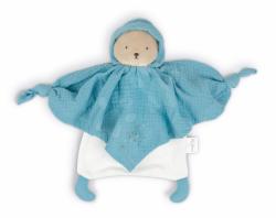 Kaloo Ursuleț albastru textil Organic Cotton Doudou Bear Blue Kaloo de alintare pentru pătuț 20 cm în cutie cadou de la 0 luni (K969593)