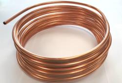 EU Üzemanyag cső, benzincső, rézcső 8 mm külső átmérő, 6 mm belső átmérővel 1970CU (méterár! )