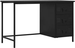 vidaXL Birou cu sertare, negru, 120 x 55 x 75 cm, oțel, industrial (145361)