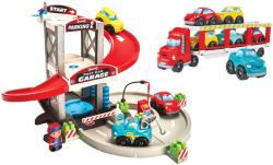Ecoiffier Joc de construit garaj supraetajat cu camion Abrick Ecoiffier cu 9 mașinuțe pliabile și figurină de la 18 luni (ECO301189)