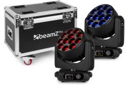 BeamZ Professional Set 2x Moving Head Zoom, 12x40W LED + servieta, BeamZ MHL1240 (150.100)