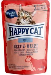 Happy Cat gluténmentes nedves macskaeledel (Marha & szív) x 85g