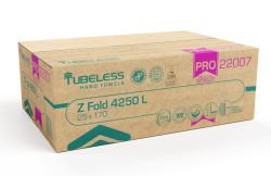 TUBELESS Z Hajtogatott kéztörlő 2 rétegű, 100% cellulóz, 20, 3x24cm, 25x170 lap 4250 lap/karton (TUB22007)