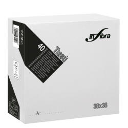 INFIBRA Szalvéta 38x38cm Fehér 2 réteg 40 lap/csomag (I0456)
